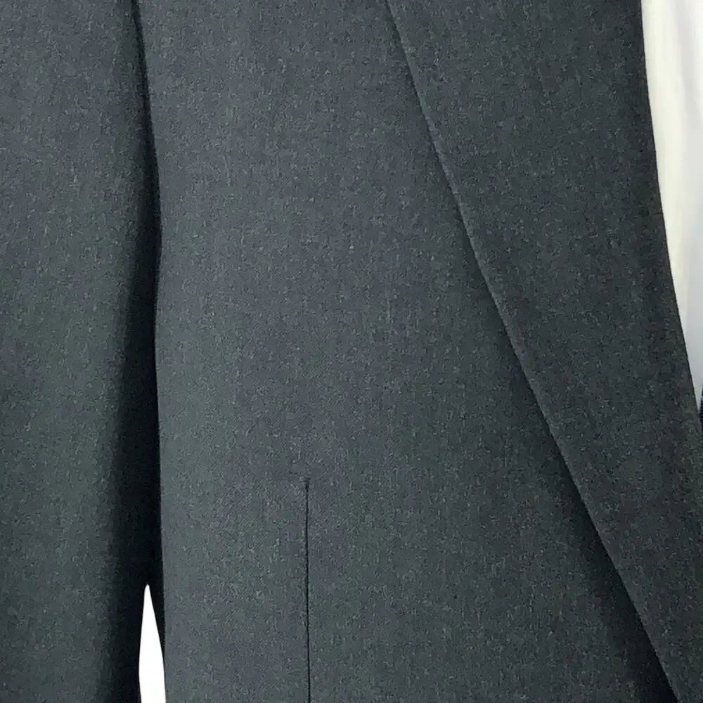 John W Nordstrom Mens Size 42S Sport Coat Suit Jacket 2 Button Charcoal Gray